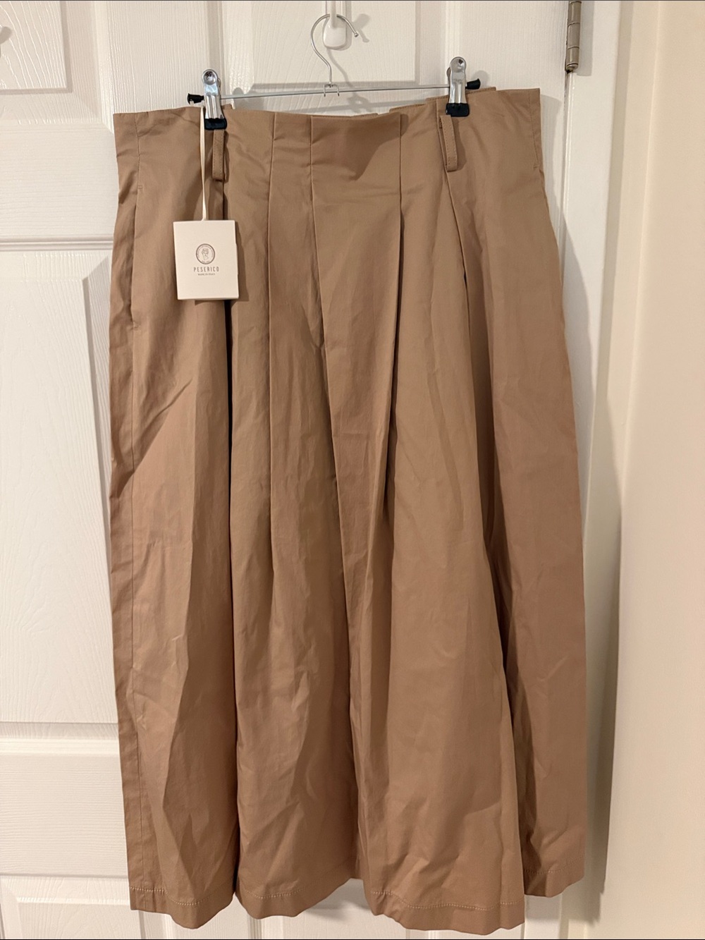 Peserico Beige A-Line Full Skirt